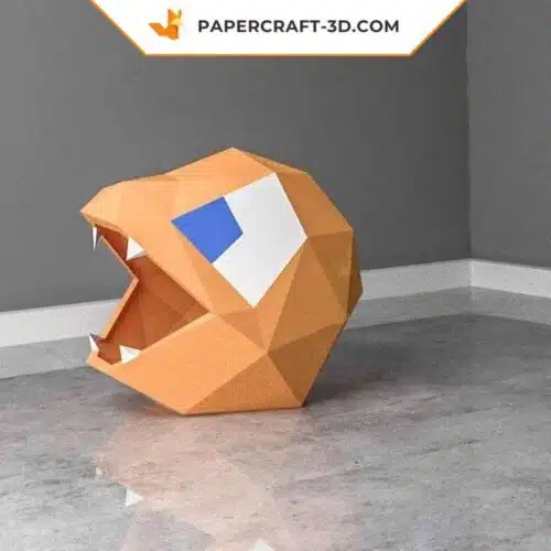 Papercraft Charmander mask in origami