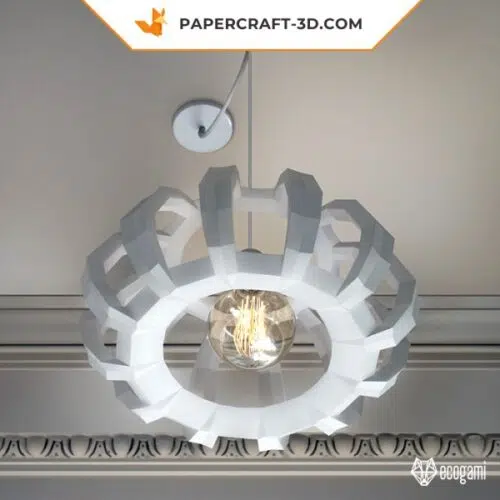 Papercraft of eco lampshade in origami