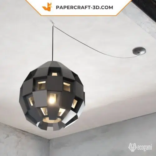 Papercraft MOD lampshade in 3D origami