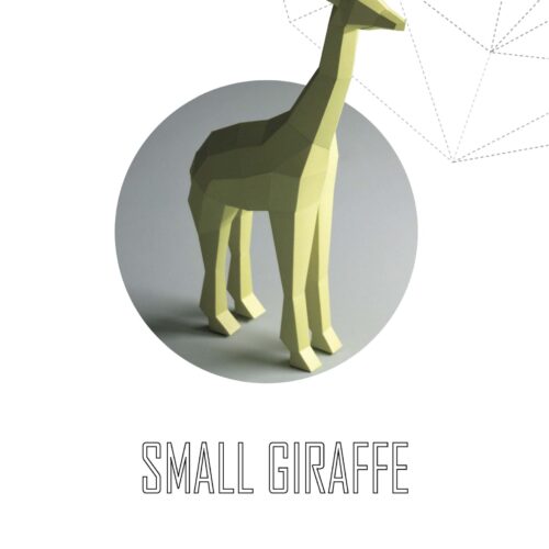 Papercraft de girafe africaine en origami 3D