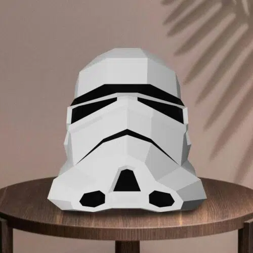 Papercraft Stormtrooper helmet in origami