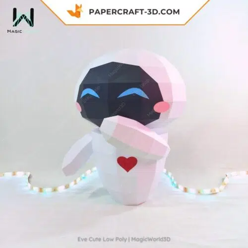 Papercraft of Eve robot in 3D origami