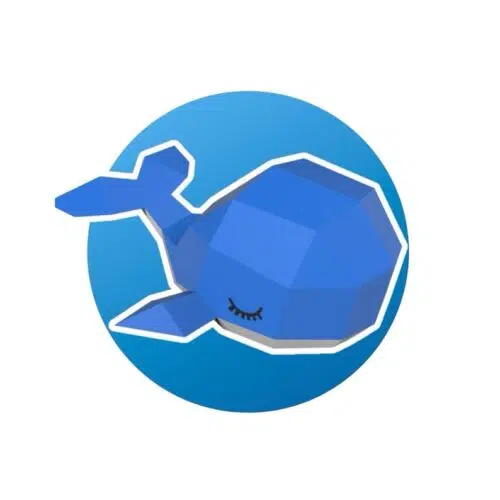 Papercraft whale child model