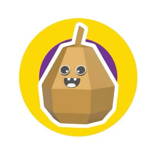 Papercraft pear origami for kids