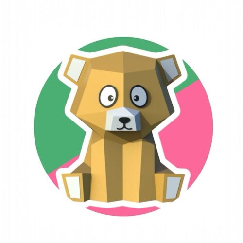 Papercraft teddy bear for kids