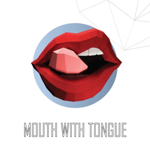 Papercraft Rolling Stones lips in 3D origami