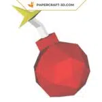 Papercraft free bomb in 3D origami
