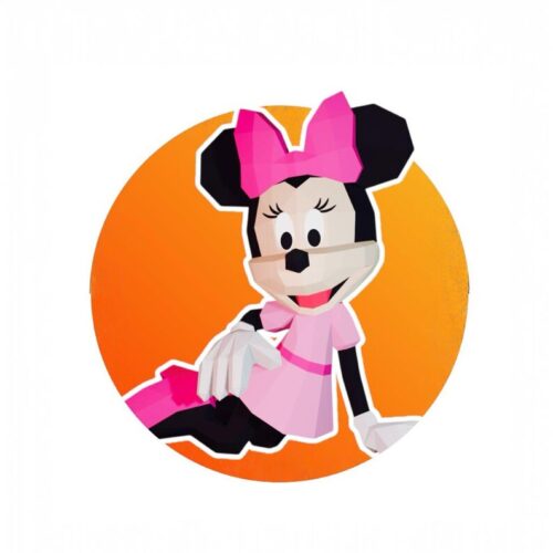 Papercraft de Minnie en origami 3D