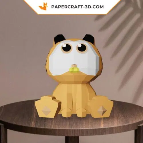 Papercraft of Garfield in 3D origami