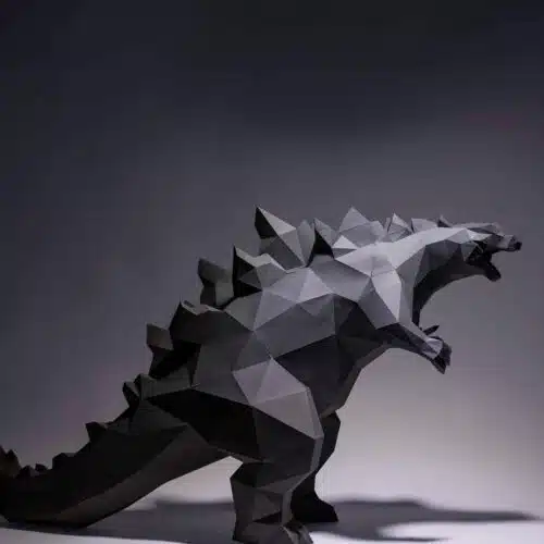 Papercraft Godzilla in 3D origami