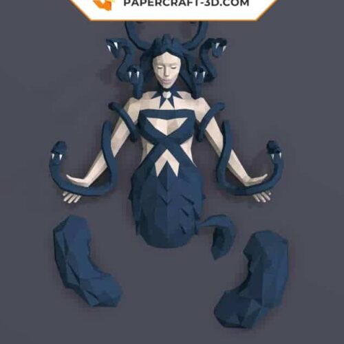 Papercraft jellyfish in 3D origami