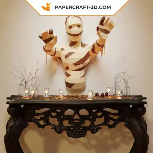 Papercraft mummy in 3D origami