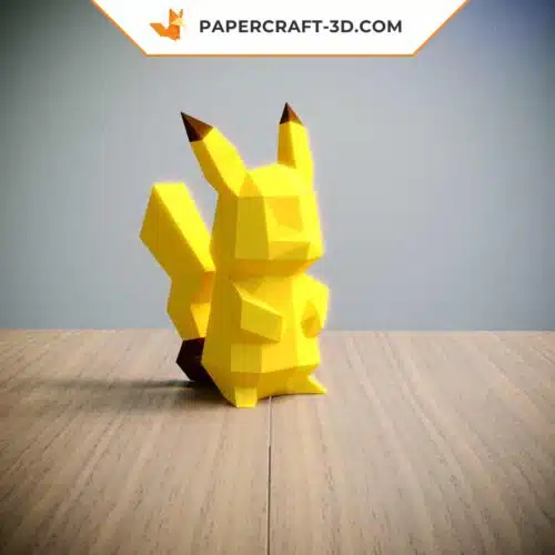 Papercraft Pikachu in 3D origami