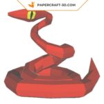 Papercraft free snake in 3D origami
