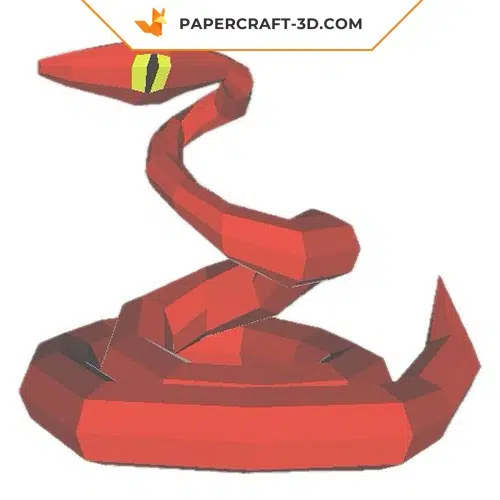 Papercraft free snake in 3D origami
