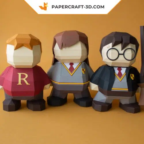 Papercraft Harry, Hermione and Ron