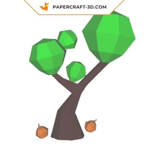 Papercraft free apple tree origami