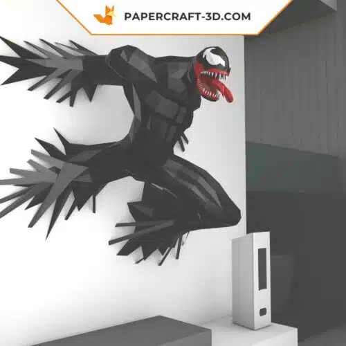 Papercraft Venom in 3D origami