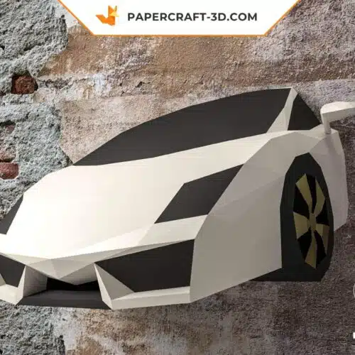 Papercraft Lamborghini car in origami