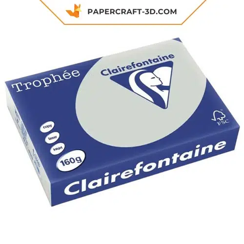 Steel gray paper 160g A4 - Cardboard sheet for origami and papercraft