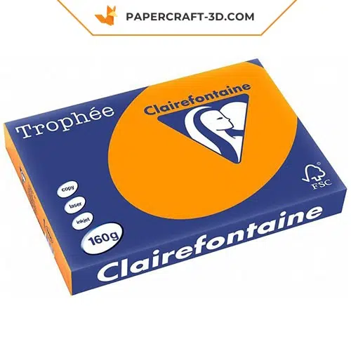 Orange paper 160g - Cardstock sheet origami A4