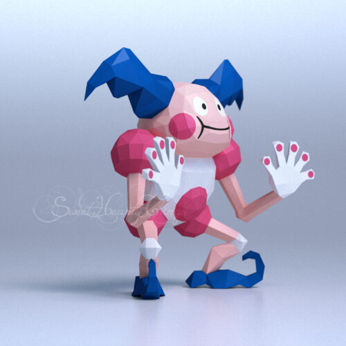 Papercraft of Mr Mime in 3D origami