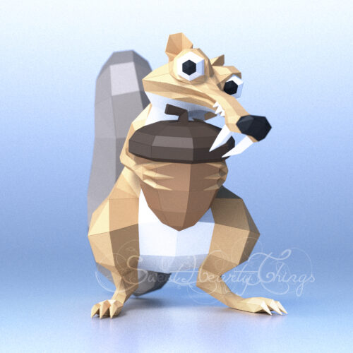 Papercraft 3D Scrat de l'âge de glace