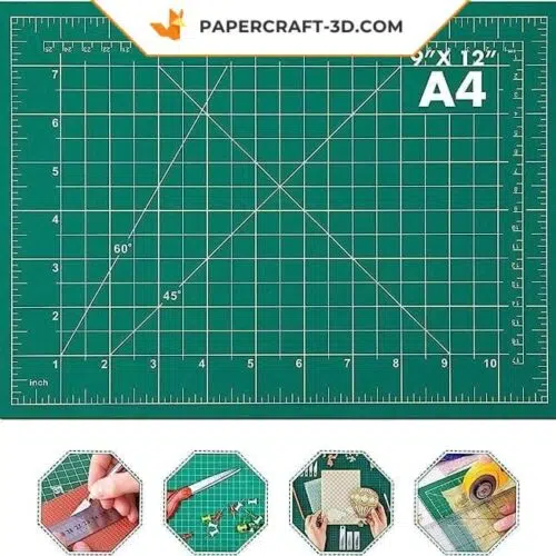 Papercraft cutting mat for origami 3D