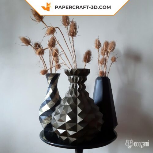 Papercraft vases à fleurs en origami