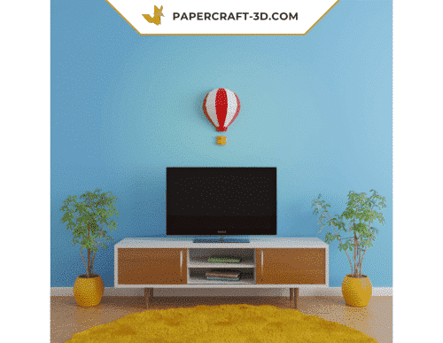 Papercraft balloon in 3D origami