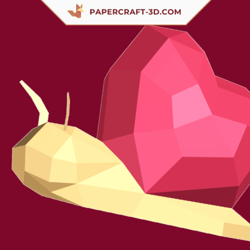 Papercraft snail in 3D origami