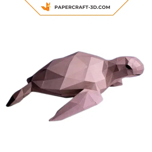 Papercraft sea turtle in origami