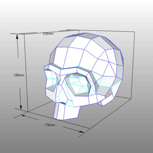 Papercraft free human skull