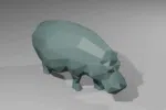 Papercraft free hippopotamus
