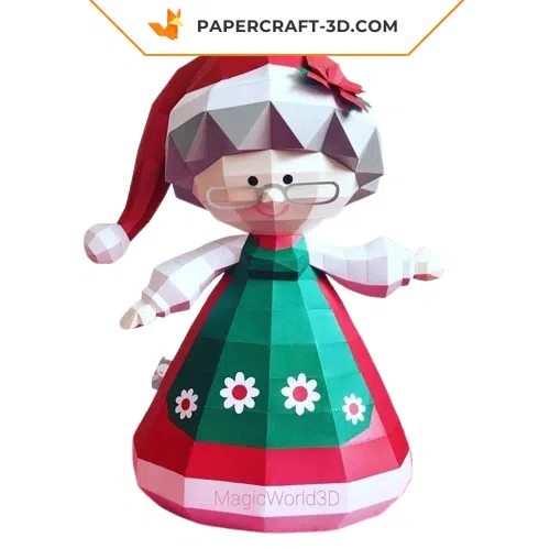 papercraft mere noel origami 3D
