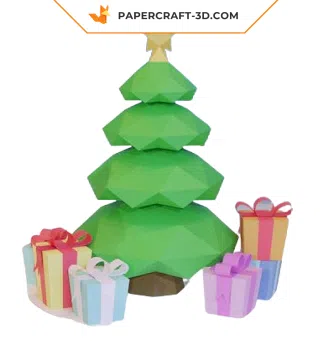 papercraft sapin de noel origami 3D